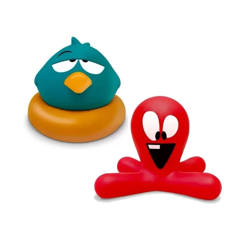 Kit 2 bonecos turma pocoyo sonequita E fred em vinil atoxico