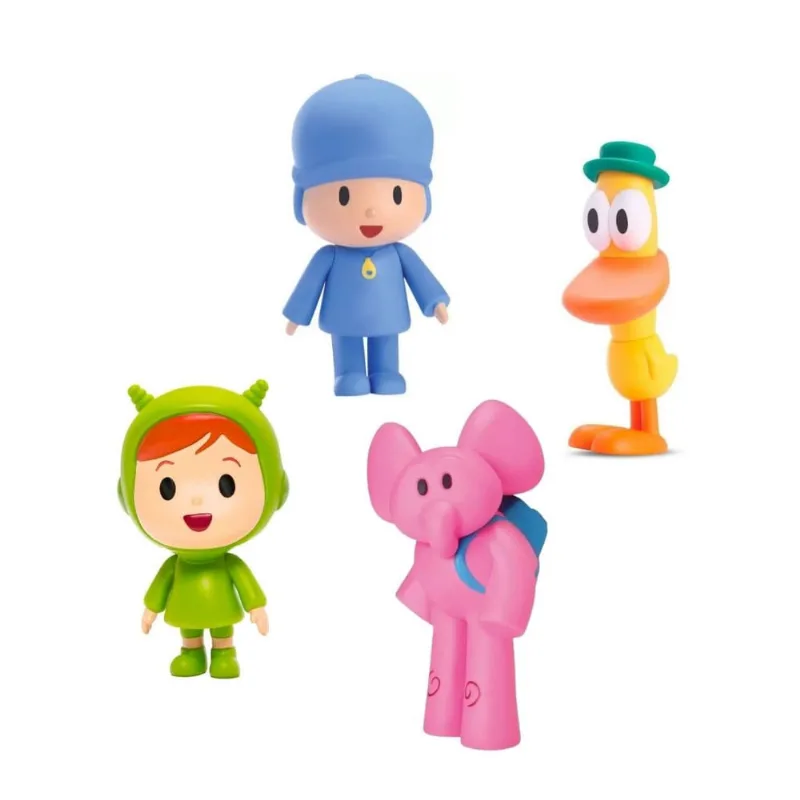 Kit boneco pocoyo nina pato E elly em vinil atoxico cardoso