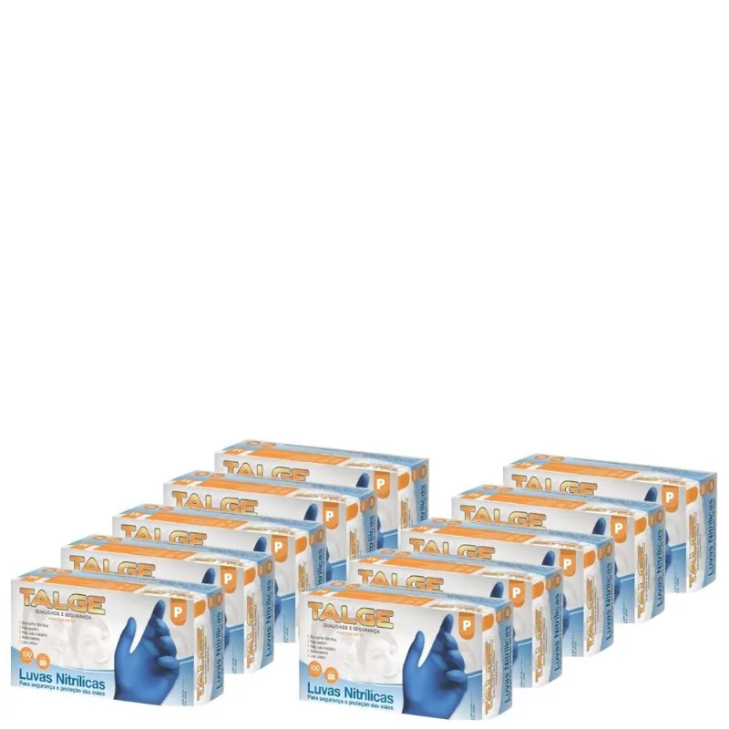 Luva Procedimento De Nitrilo Azul Talge C/10x100un - P