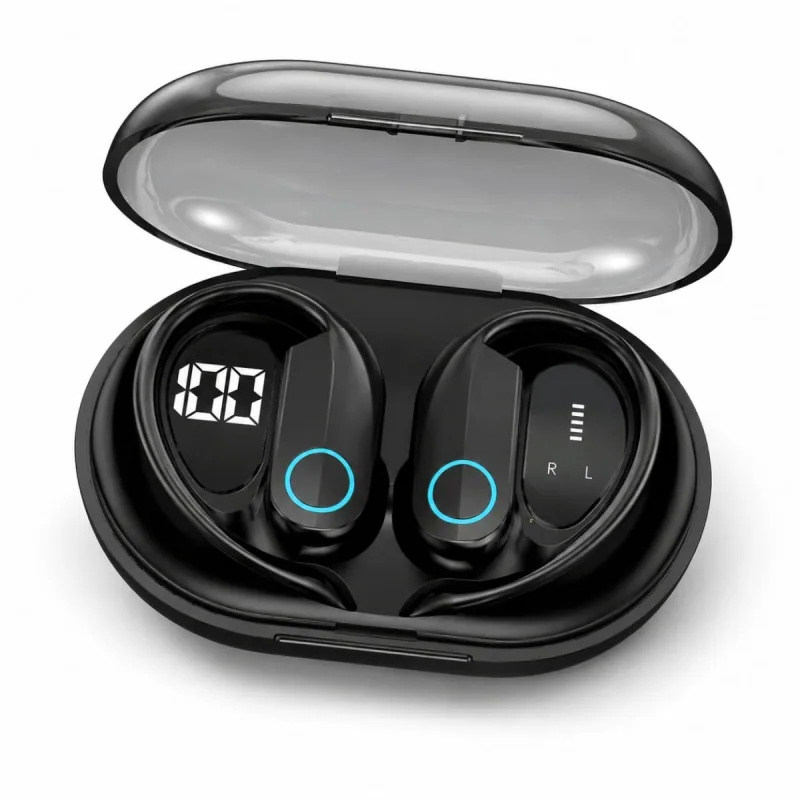 Fone de ouvido ARC gancho orelha esporte preto 4hrs - MDM - áudio