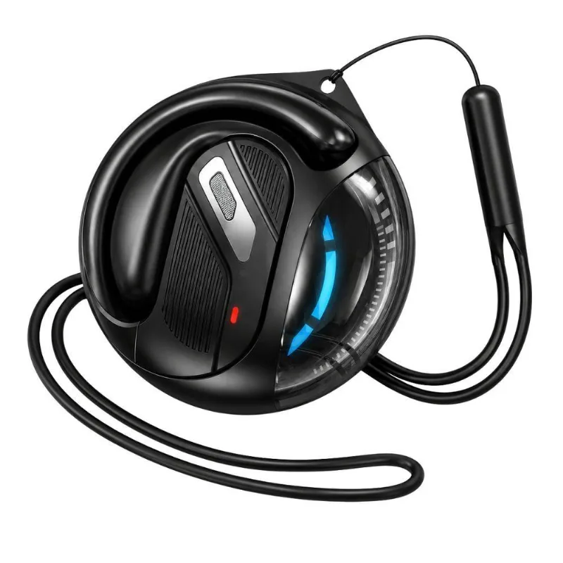 Fone De Ouvido Sem Fio Tws Mdm Pingente Recarregável Com Microfone Bluetooth Estável Preto