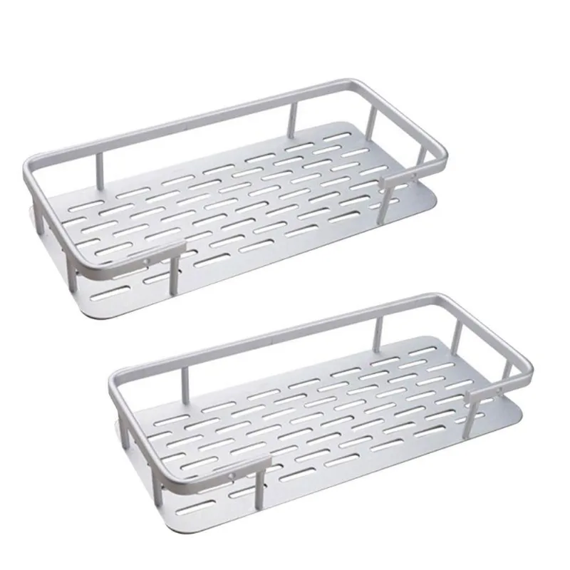 Porta Shampoo Prateleira Duplo Banheiro Parede Chuveiro Aluminio Sabonete