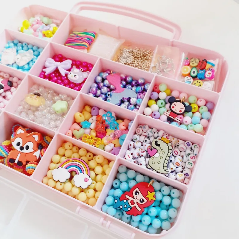 Kit Miçangas Infantil Coloridas p/ Montar Pulseiras 2500 Pçs