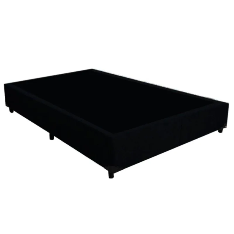 Cama Box Casal Suede Mega Cama Preto 138x188x42cm - OUTRAS - Colchões