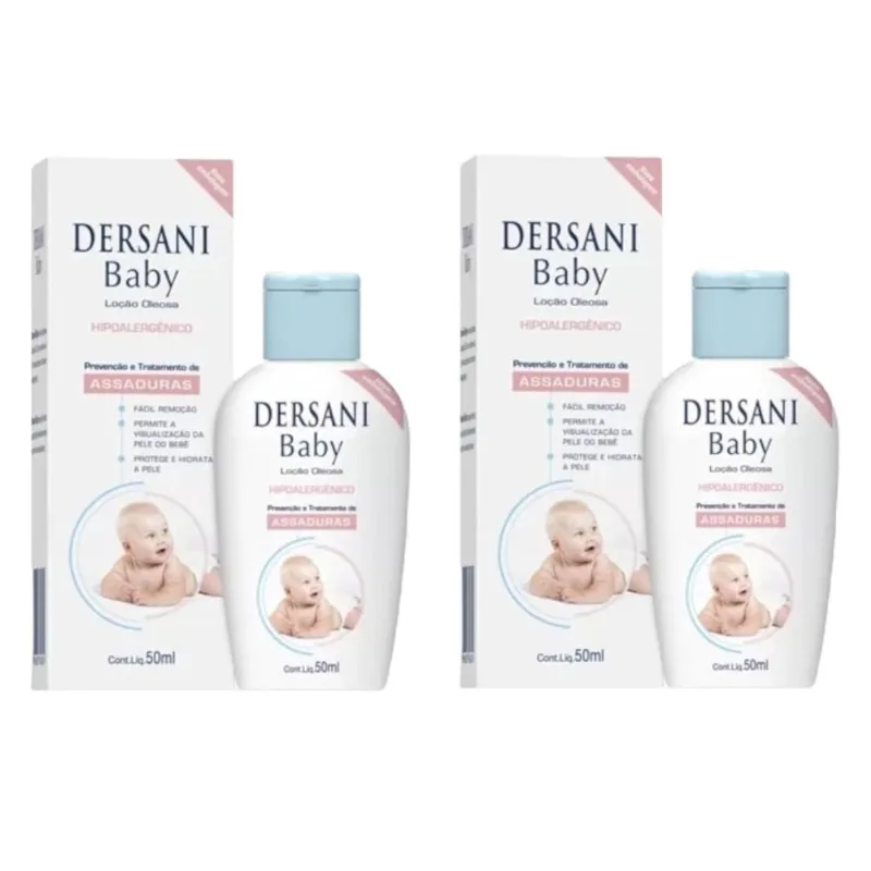 Combo 2 Dersani Baby Loção Oleosa Corporal Infantil 50Ml
