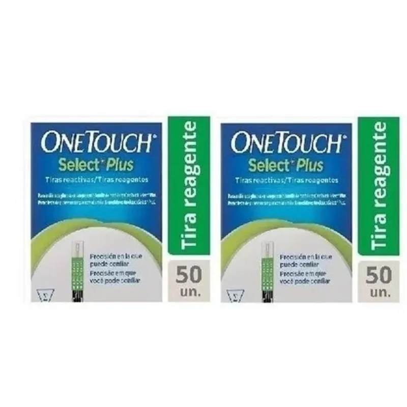 Kit 2 Caixas Tiras Onetouch Select Plus 50 Un