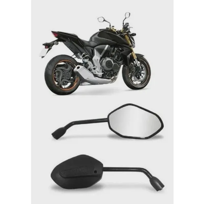 Par Espelho Retrovisor Moto Honda cg Titan Fan Cargo Start 125 150 160 - Rosca Universal Motocicleta Haste Vidro