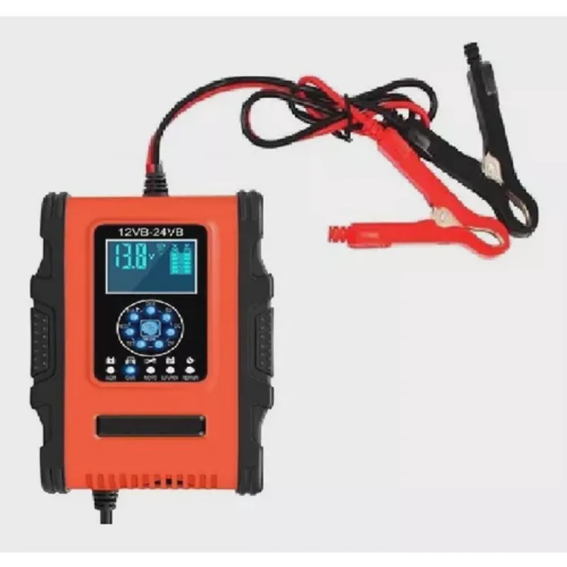 Carregador Utomotivo de Bateria Caminhão Carro Moto Jet Ski Portatil 12V 5A - 24V 6A Bivolt Display