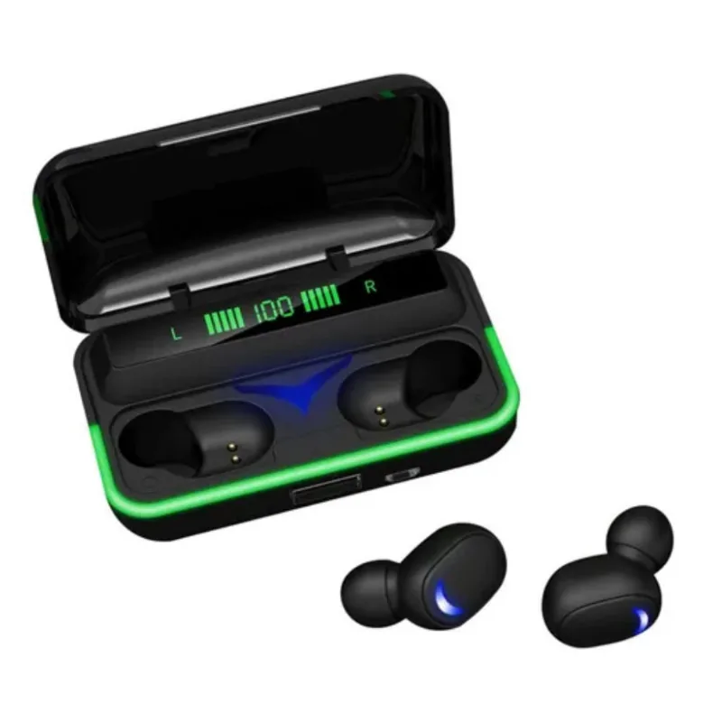 Headphone Sem Fio Black e Power Bank Portátil Integrado Display LED Digital