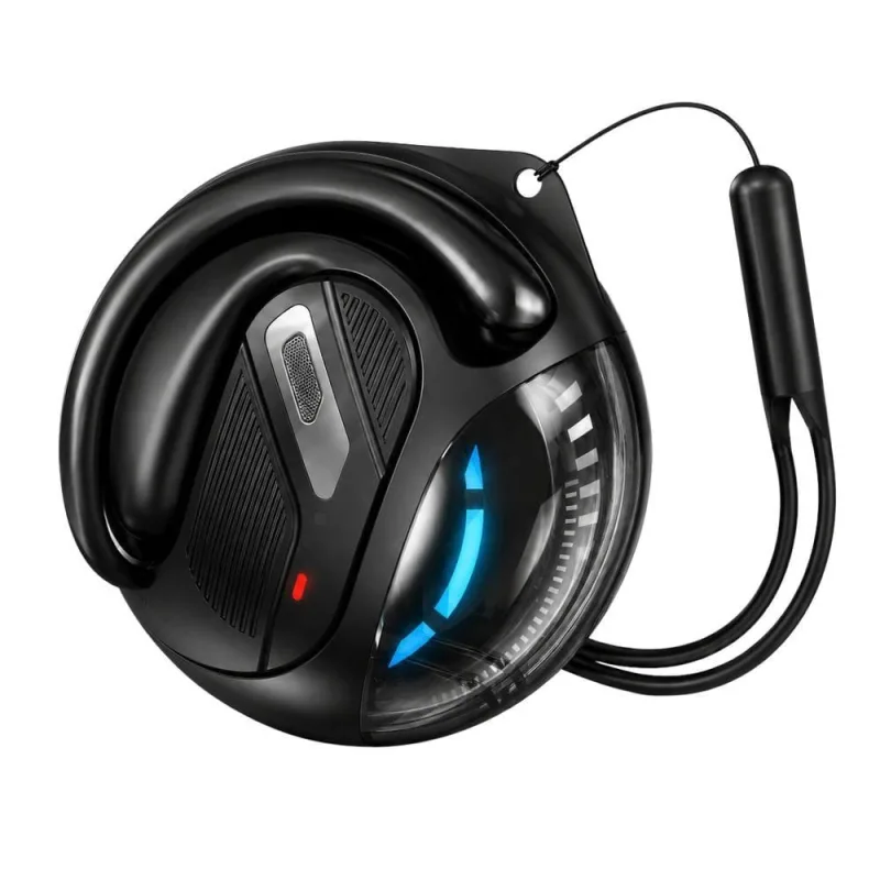 Fone de Ouvido Bluetooth MDM Pingente Recarregável com Microfone para Chamadas e Músicas Preto - MDM - áudio