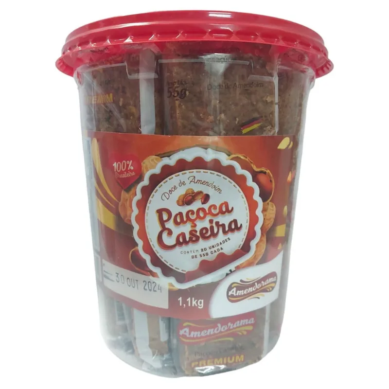 Paçoca caseira pote 20x55g - amendorama