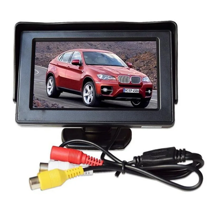 Tela Fixa Monitor Veicular 4.3 Vídeo Lcd tft Para Câmera Ré dvd