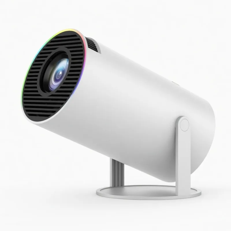 Projetor Mini Branco Portátil Cinema em Casa Full HD LED - MDM - Tv E Vídeo