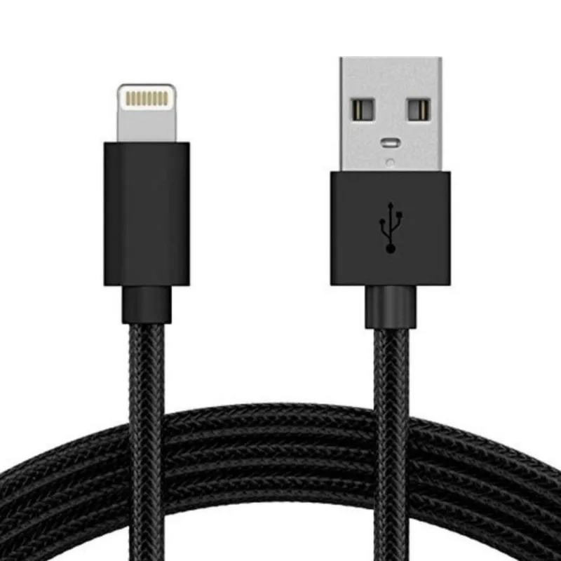 Cabo Lightning Compatível Preto Para Iphone 6