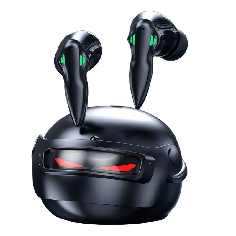 Fone De Ouvido Gamer Mdm Fone Preto Estilo Capacete Rgb Neon Bluetooth Led Profissional Preto