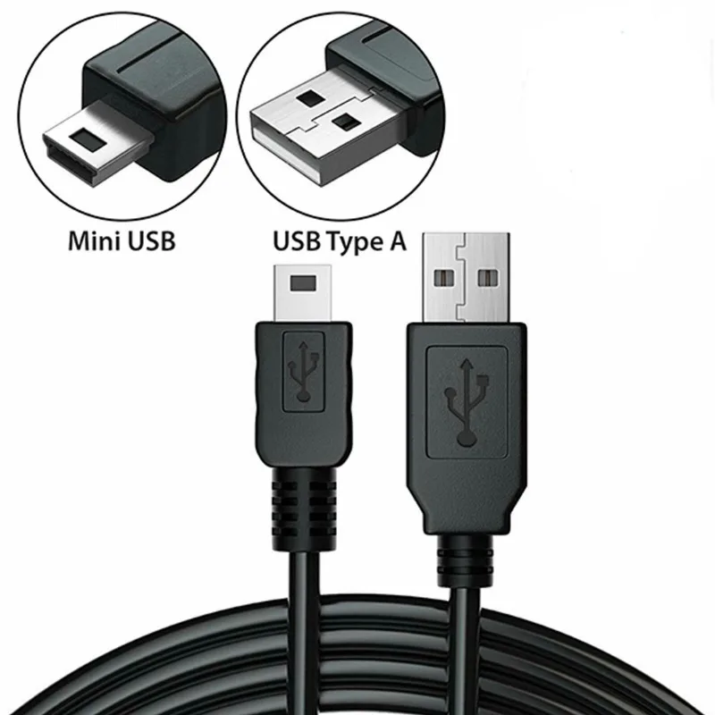 Cabo Usb Tipo A Para Mini B De 5 Pinos Para Câmera Filmadora
