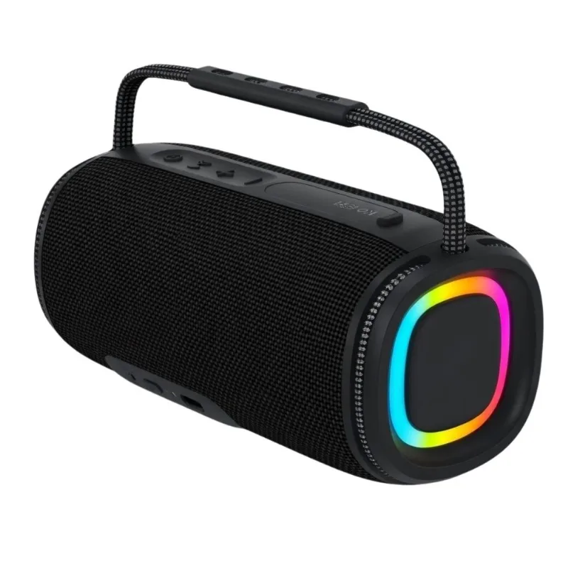 Caixa de Som Portátil Bluetooth com Luzes RGB Vibrantes Alça