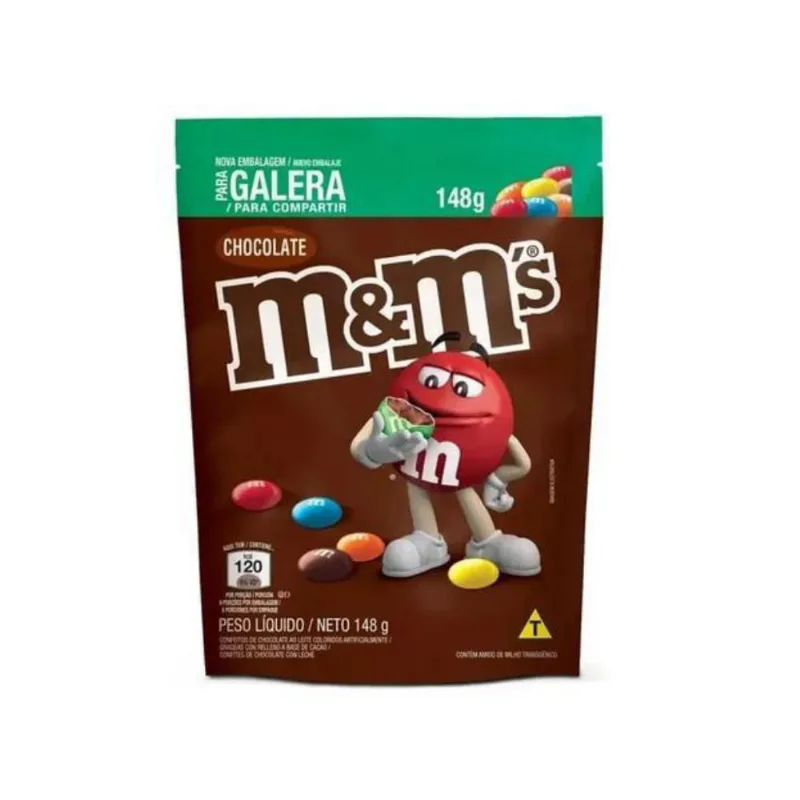 Kit 3 Sachês Chocolate Ao Leite M&m's 148g -Mars