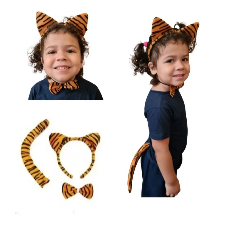 Kit Fantasia Bichinho Tigresa Infantil