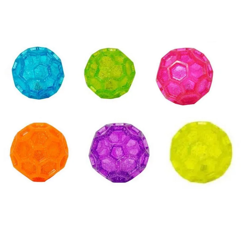 Kit 10 Bolas Divertida Mania Flash Hexagona Com Luz