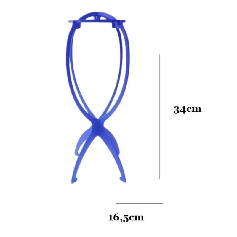 Suporte plástico Azul p/ peruca chapéu front lace prótese