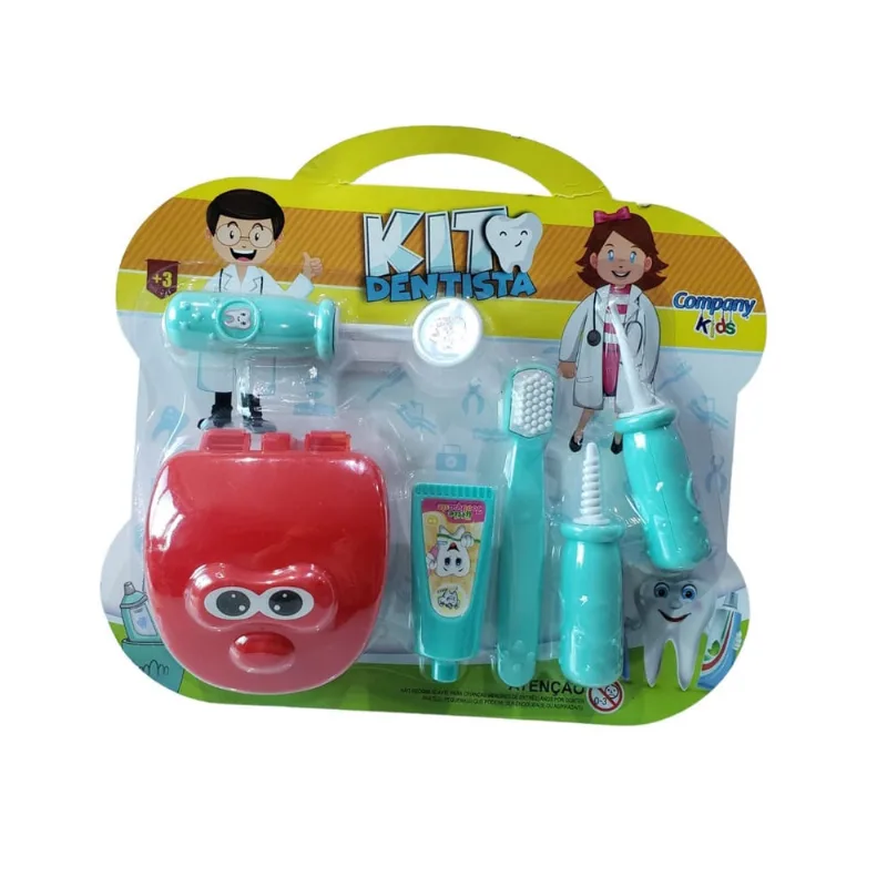 Kit Infantil Dentista Menino Brinquedo 6 Peças