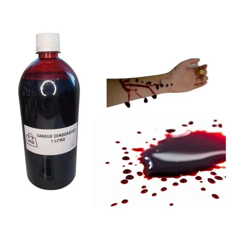 1 Litro Sangue Artificial Falso p/ Festa, efeitos especiais e cosplay
