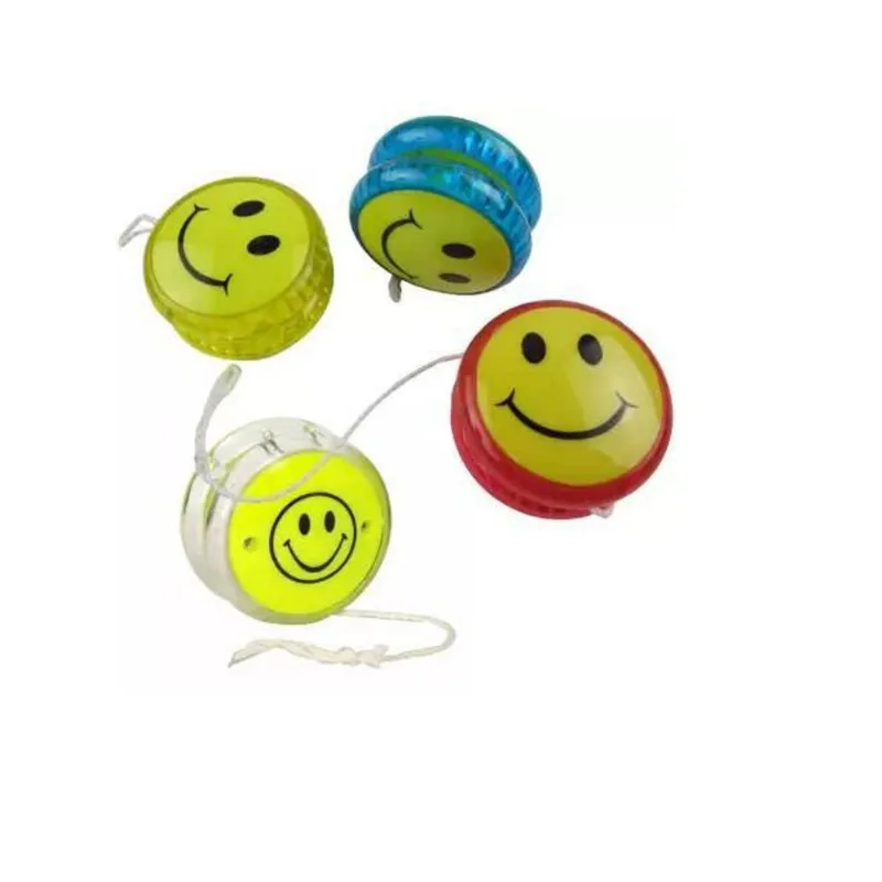 Kit 5 Ioiô Yoyo Emoji Feliz Com Luz De Led Infantil