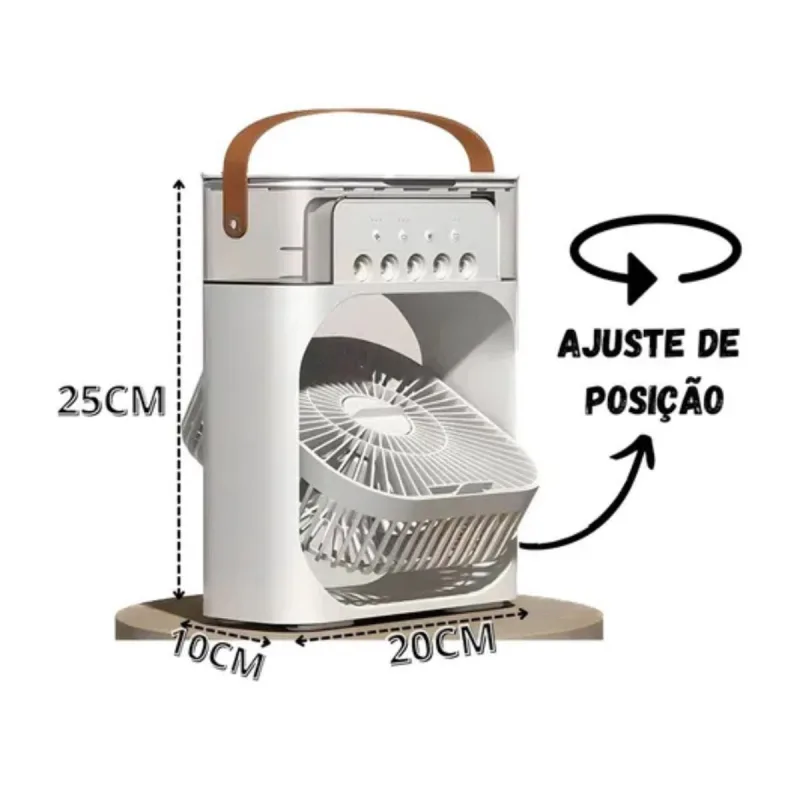 Mini Ventilador Climatizador com Alça – Compacto e Prático - MDM - Eletroportáteis