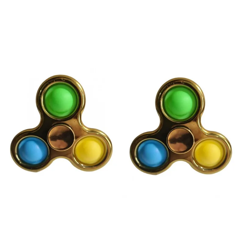 2 Spinner Pop It Fidget Push Bubble Sensorial Anti Stress