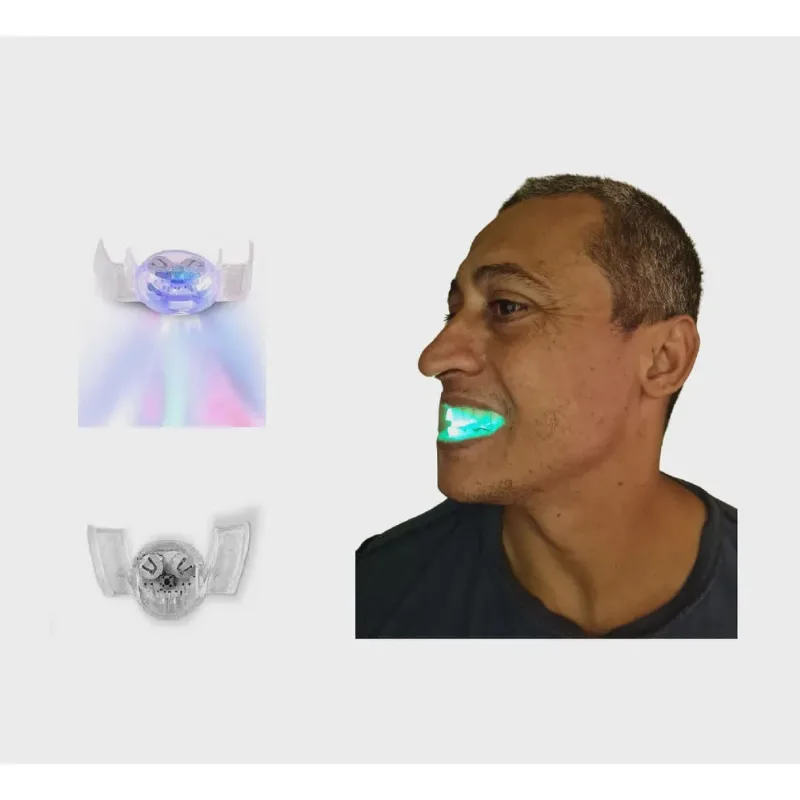 Boca piscando Dentadura Silicone Led Fantasia festas Rave cores brilhantes
