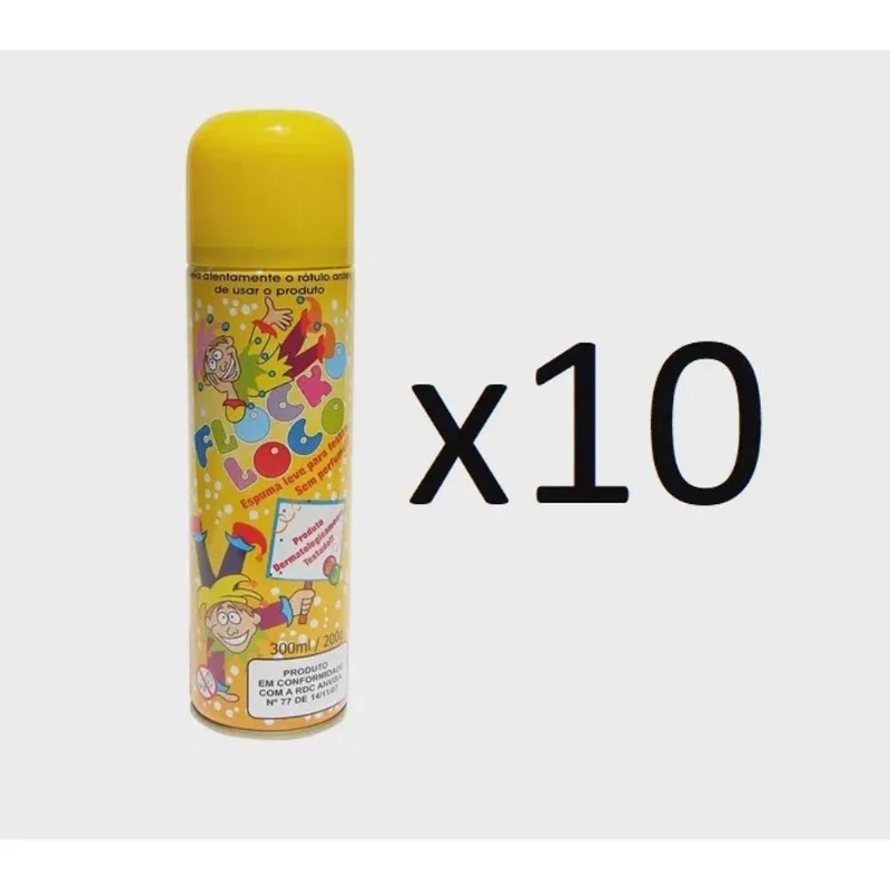 Kit Espuma De Carnaval Caixa Com 10 Peças