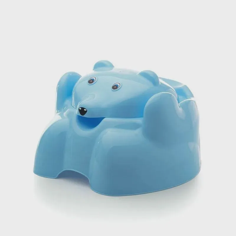 Troninho para Bebê Urso Com Tampa Pinico Azul Menino