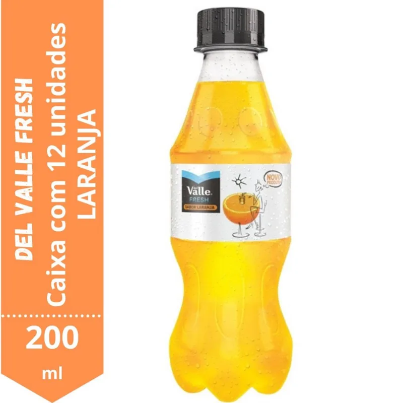 Suco Del Valle Fresh Laranja Pet 200ml- 12 unidades