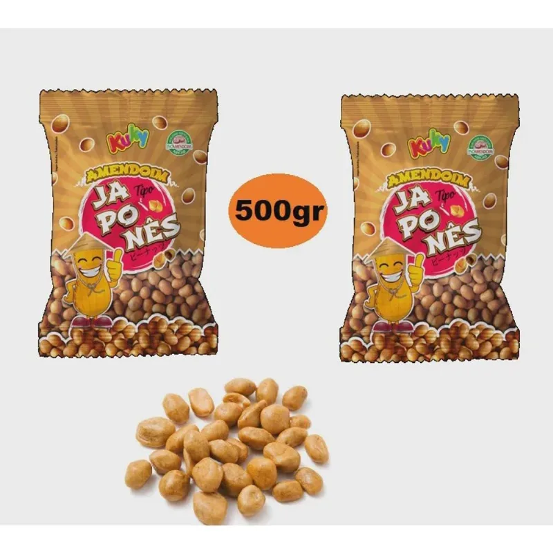 2 pacotes Amendoim Japonês Salgado Kuky 500gr cada