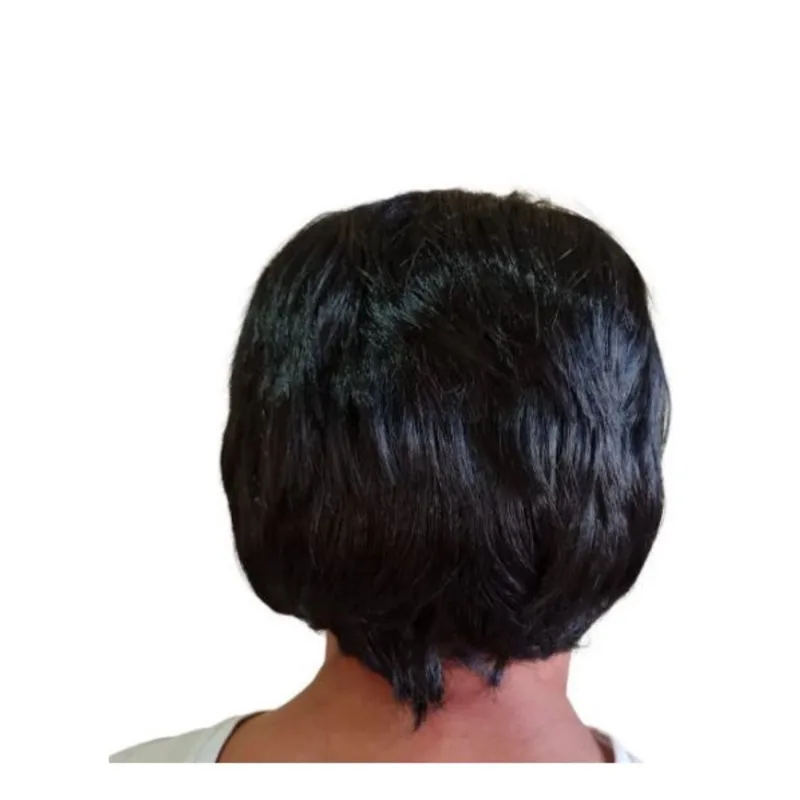 Peruca Sintética Curta Preto feminina/ masculina