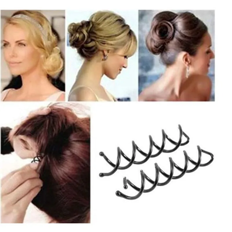 3un Espiral Hair Pin Prendedor De Coque