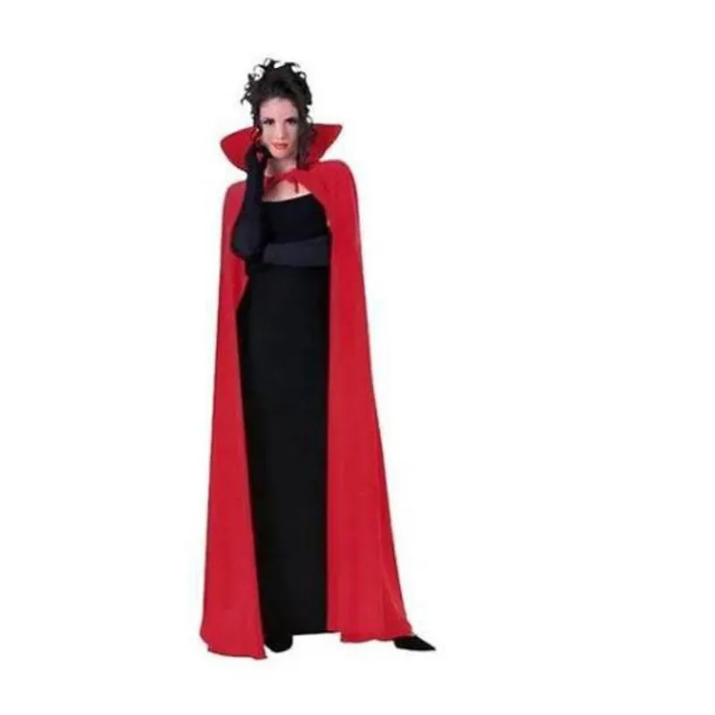 Capa Vermelha Adulto Com Gola Fantasia Festa Halloween