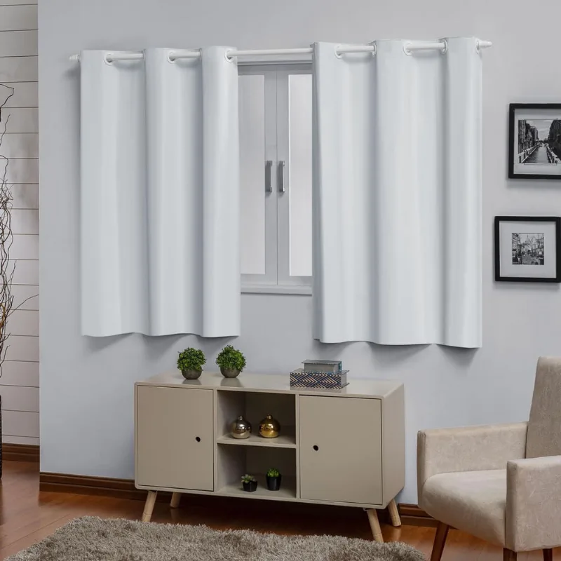 Cortina 100% Blackout 2,80 X 2,30 Quarto Banheiro Branco pvc