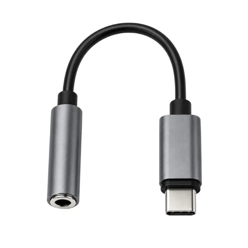 Adaptador Tipo C para P2 MDM Compatível com Tablet para Fone com Fio Preto