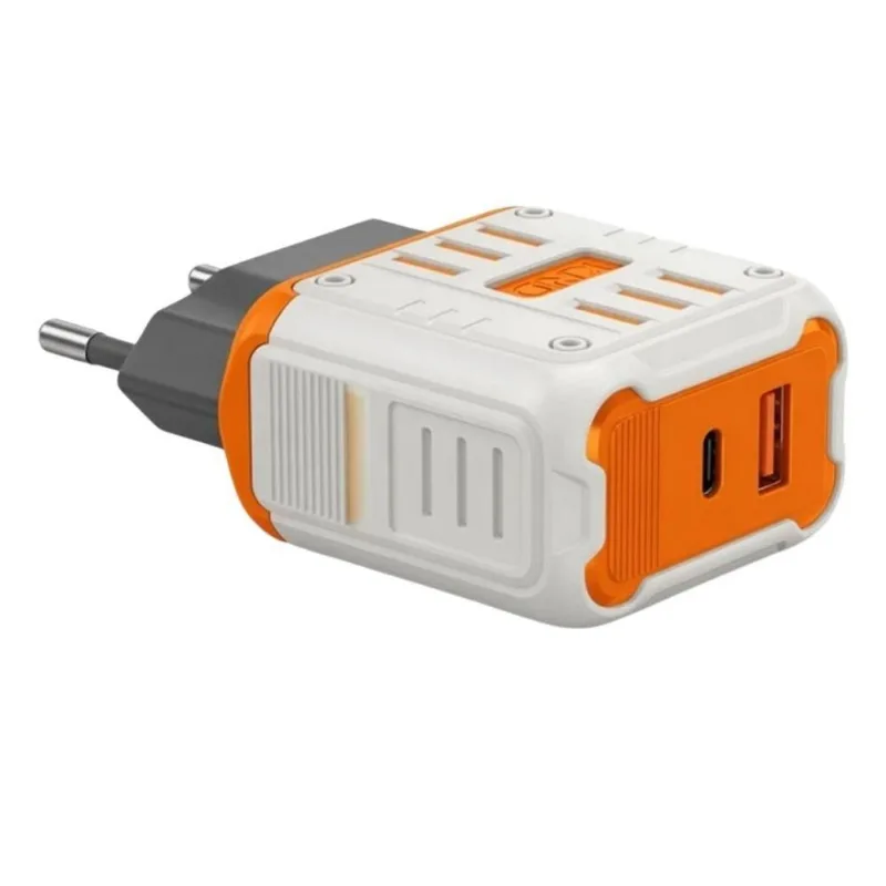 Carregador Dual Usb MDM com Cabo Tipo C Incluso para Dispositivos Compatíveis