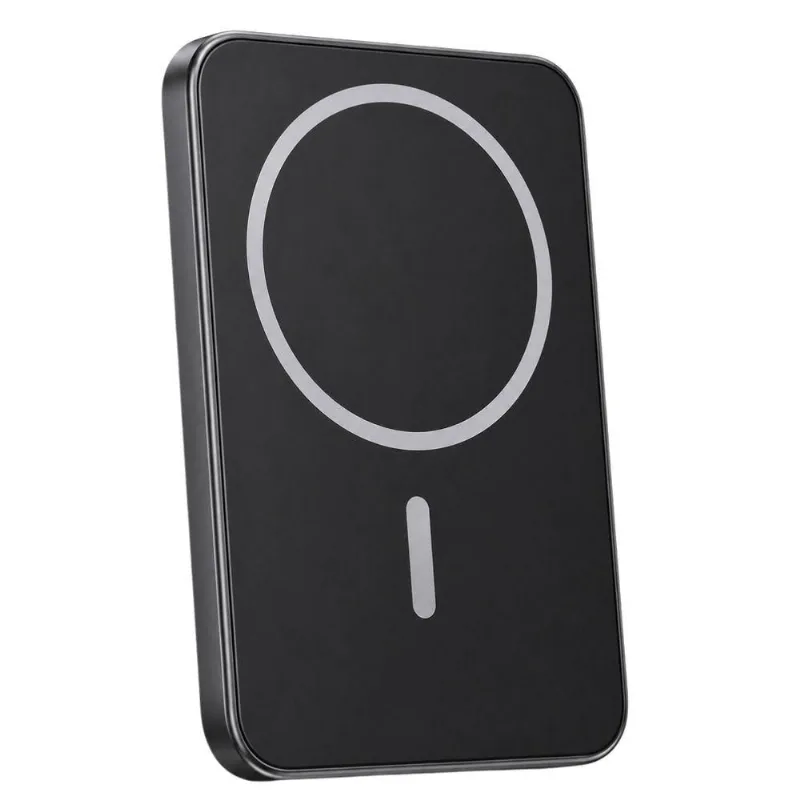 Power Bank Wireless MDM 5000mAh Compacto Carga Rápida Preto com Carregamento Qi 1 Unidade