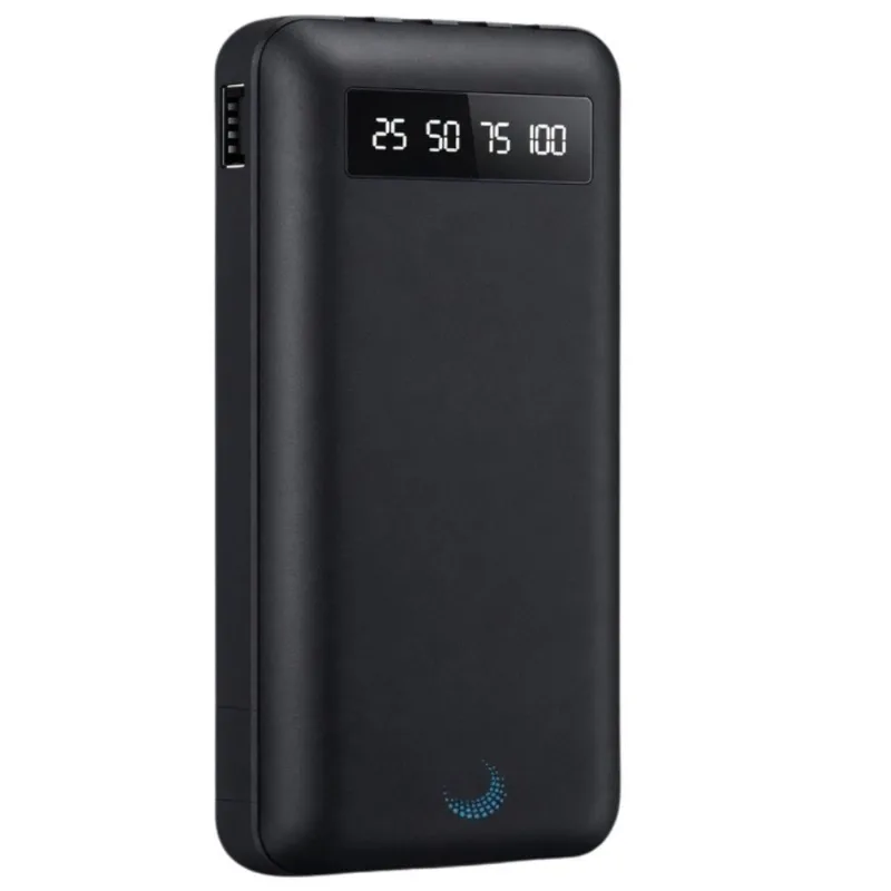Power Bank MDM Profissional com Display em Tempo Real Usb-A e Usb-C Preto