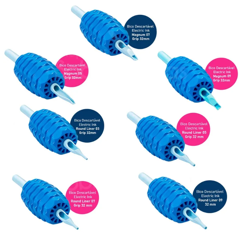 Kit Electric Ink Bicos e Agulhas 20Unid - Escolha o Tamanho