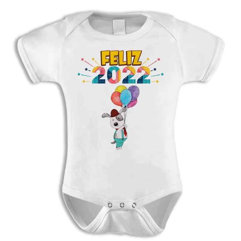 Body Bebê réveillon cachorro menino e menina 2022