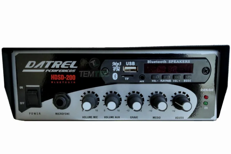 Amplificador Caixa De Som Ambiente 100w Bluet. Profissional