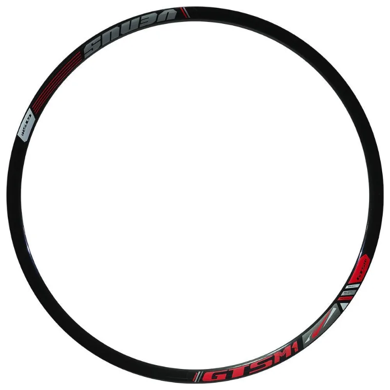 Aro 29 Gtsm1 Venus Disc Double Wall 36 Furos Preto / Vermelh