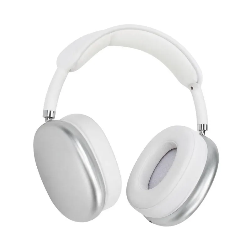 Fone de Ouvido sem Fio MDM Moderno com Áudio Estéreo Bluetooth Bateria Recarregável Prata