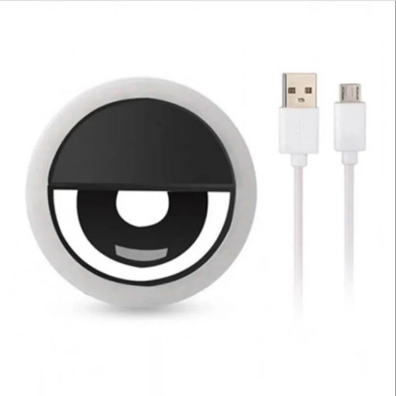 Mini Ring Light Selfie Celular Led Portátil Preto