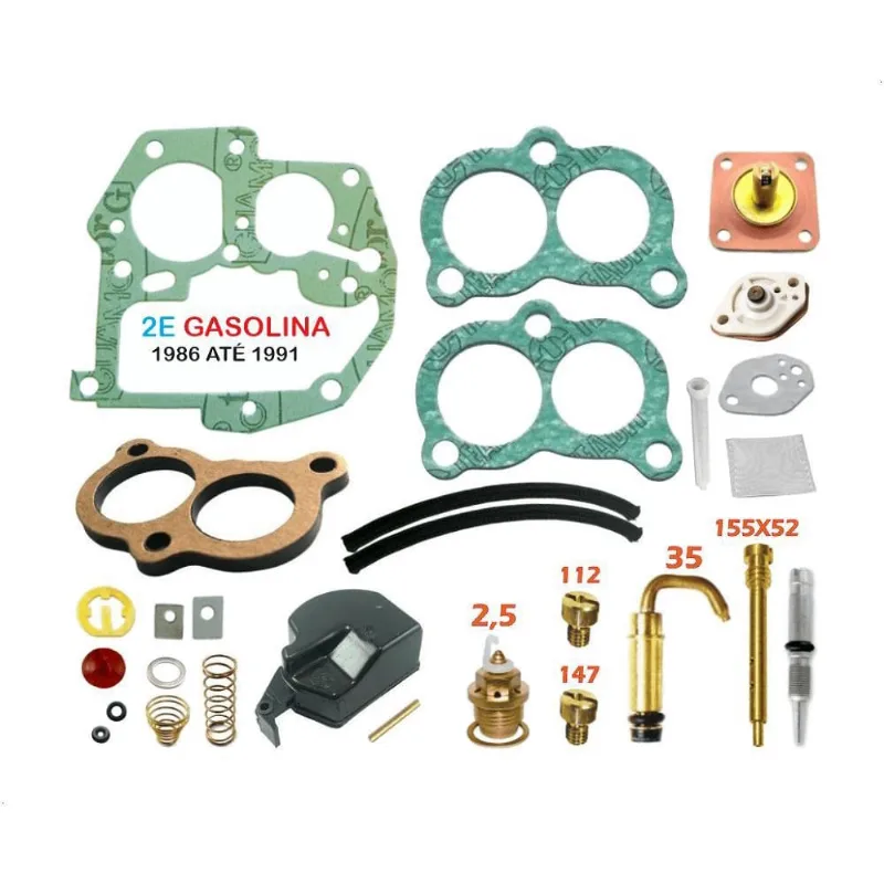 Kit Carburador + Gicle Kadett 1.8 2.0 89/91 Gasolin Brosol 2E